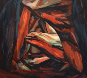 COAT LUZUEN - allée couverte, Acryl auf Nessel, 115 x 130 cm, 1987