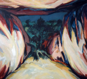 AU BOIS D'AMOUR, Acryl auf Nessel, 115 x 130 cm, 1987