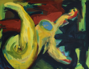 SEEDRACHEN, Acryl auf Nessel, 90 x 115 cm, 1993