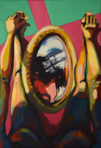 VON AUSSEN I, Acryl auf Leinwand, 130 x 90 cm, 2020